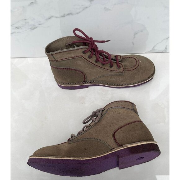 Kickers Mens Vintage Style Casual Ankle Boots Taupe Size 41 - Picture 4 of 11